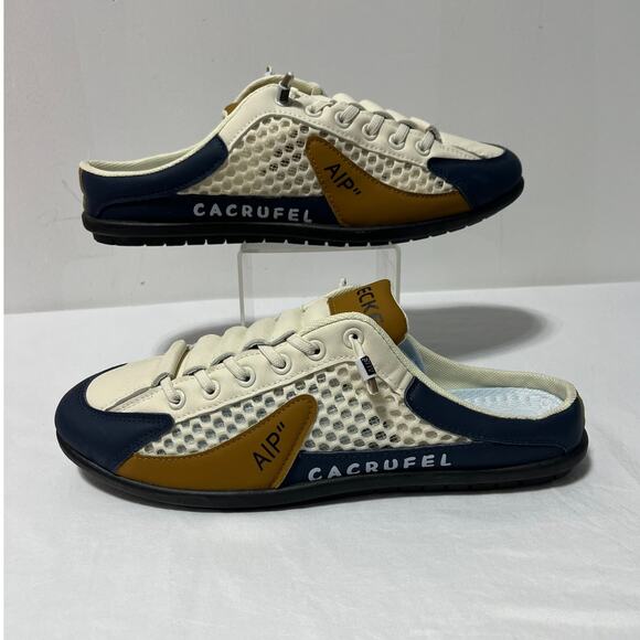 CACRUFEL Other - CACRUFEL AIP Mesh Slip-On Sneakers Men’s Size US 10.5 White/Blue/Yellow – NWB